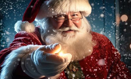 Santa with magic dust